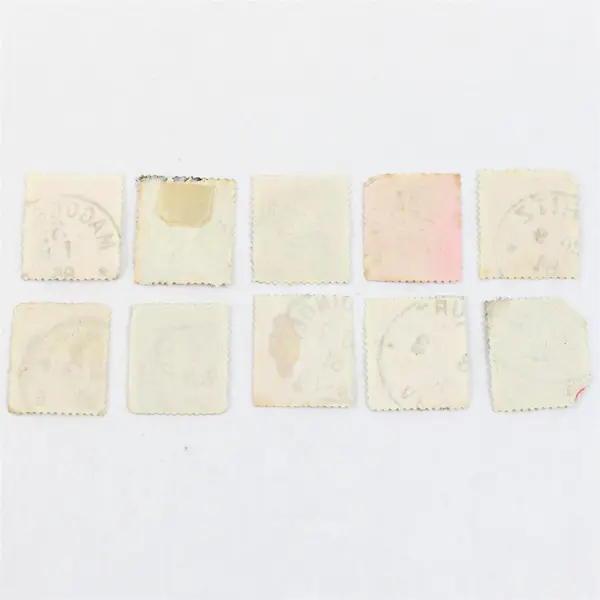 Lot Of 10 Germany Deutsches Reich Imperial Eagle 10 Pfennig Stamps Used 1880s