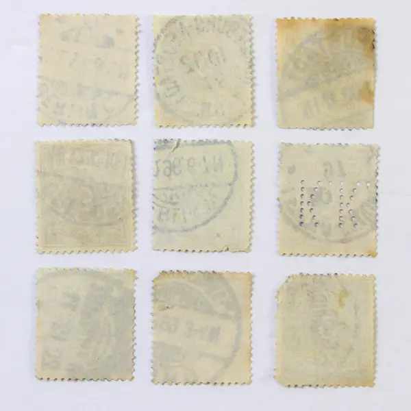 Lot Of 9 Germany Deutsches Reichspost 3 Pfennig Stamps Used 1890s