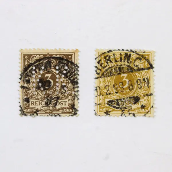 Lot Of 9 Germany Deutsches Reichspost 3 Pfennig Stamps Used 1890s