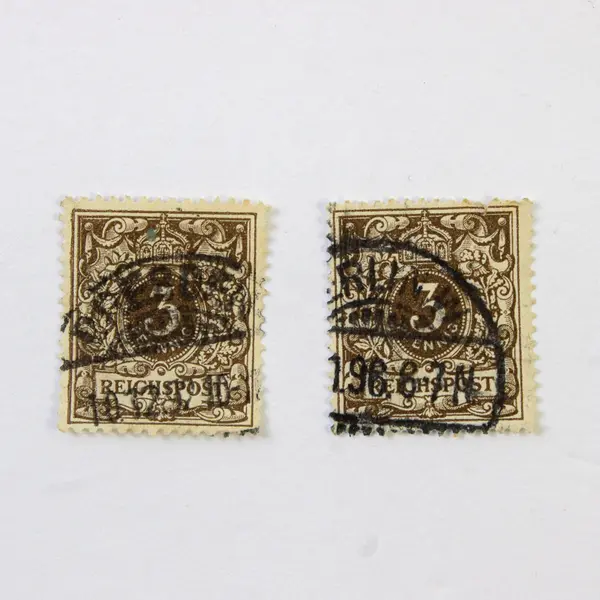 Lot Of 9 Germany Deutsches Reichspost 3 Pfennig Stamps Used 1890s