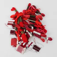 Lot of 35 Embroidery Thread Variety of Red