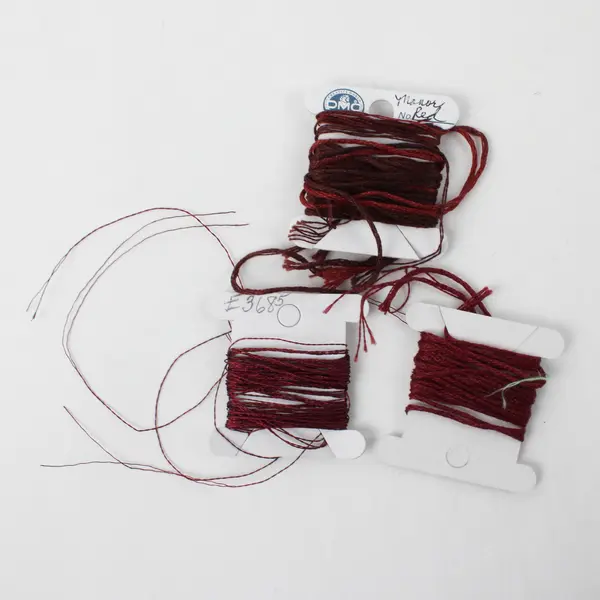 Lot of 35 Embroidery Thread Variety of Red