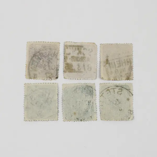 Lot Of 6 Germany Deutsches Reichspost 3 Pfennig 5 Pfennig Stamps Used 1880s