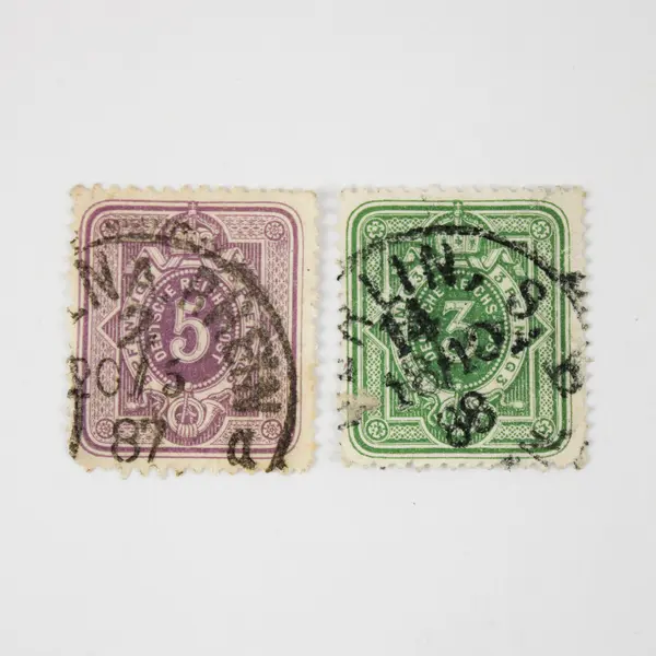 Lot Of 6 Germany Deutsches Reichspost 3 Pfennig 5 Pfennig Stamps Used 1880s