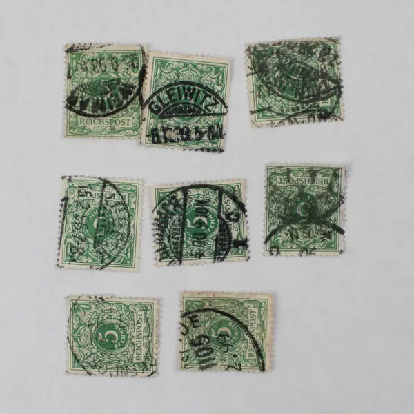 Lot Of 8 Germany Deutsches Reichspost 5 Pfennig Stamps Used 1890s