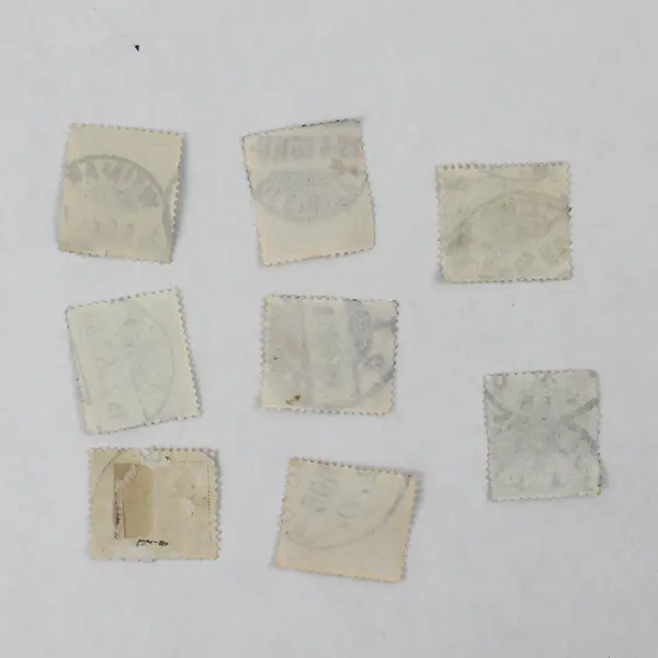 Lot Of 8 Germany Deutsches Reichspost 5 Pfennig Stamps Used 1890s