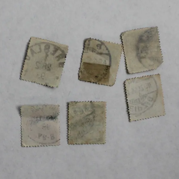 Lot Of 6 Germany Deutsches Reichspost 5 Pfennig Stamps Used 1890s