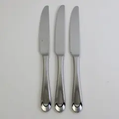 Lot of 3 Argent Orfèvres Nova Satin Stainless Dinner Knives 9.25" Good
