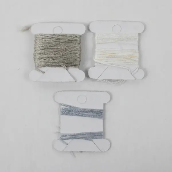 Lot Of 33 Skeins Embroidery Floss Thread White Gray Black