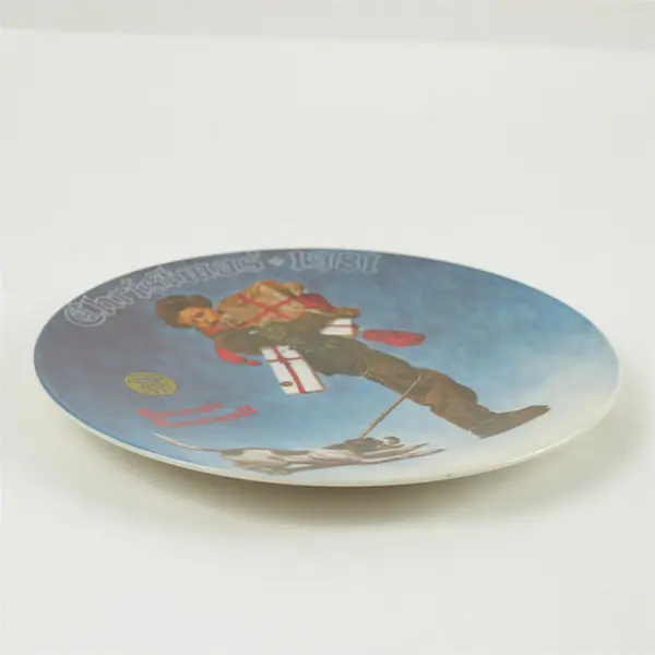 1981 Norman Rockwell Collectible Plate "Wrapped Up In Christmas" Lim. Ed.
