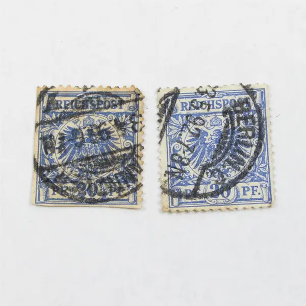 Lot Of 10 Germany Deutsches Reich Imperial Eagle 10/20 Pfennig Stamps Used 1890s