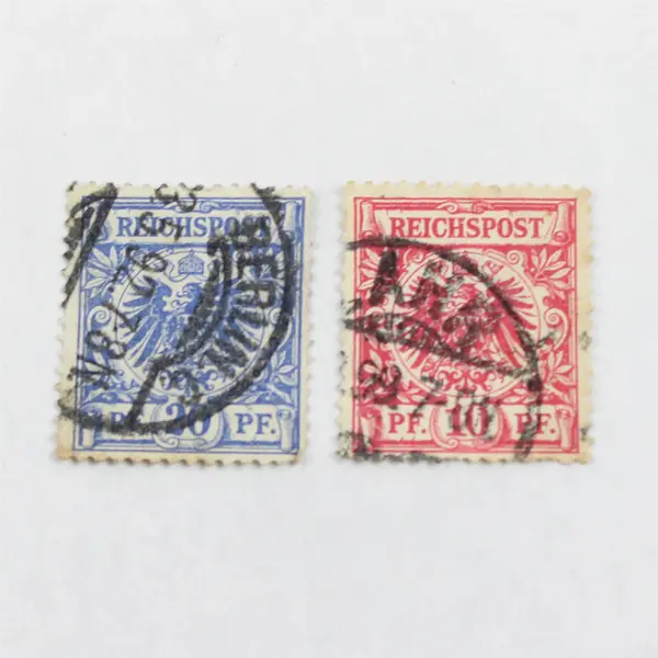 Lot Of 10 Germany Deutsches Reich Imperial Eagle 10/20 Pfennig Stamps Used 1890s