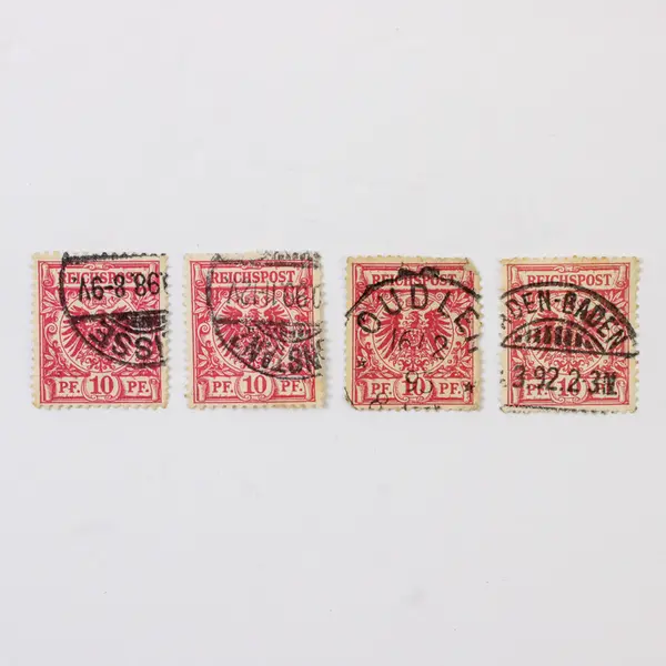 Lot Of 10 Germany Deutsches Reich Imperial Eagle 10pf 20pf Stamps Used 1890s