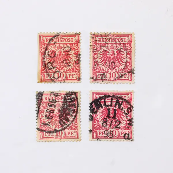 Lot Of 10 Germany Deutsches Reich Imperial Eagle 10pf 20pf Stamps Used 1890s