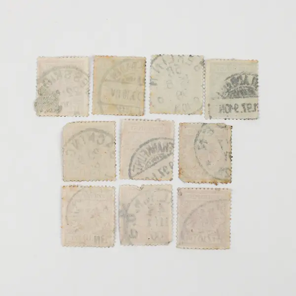 Lot Of 10 Germany Deutsches Reich Imperial Eagle 10/20/50pf Stamps Used 1890s