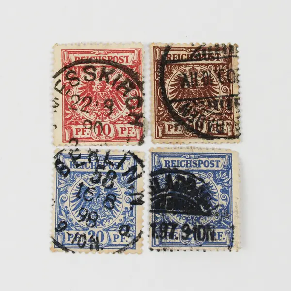 Lot Of 10 Germany Deutsches Reich Imperial Eagle 10/20/50pf Stamps Used 1890s