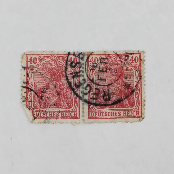 Lot Of 5 Germany Germania 5/10/40 Pfennig Stamp Pairs (10 Stamps Total) Used