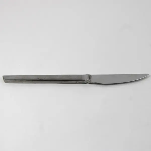 Lot of 6 Italian  Stainless Steel Steak Knives No Serration 3.25" Blade 8.25" 