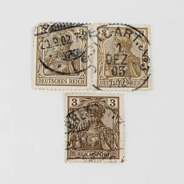 Lot Of 10 Germany Deutsches Reich Germania 3/5/10/15/20/40 Pfennig Stamps Used