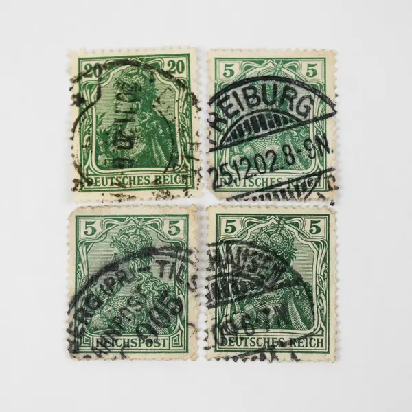 Lot Of 10 Germany Deutsches Reich Germania 3/5/10/15/20/40 Pfennig Stamps Used