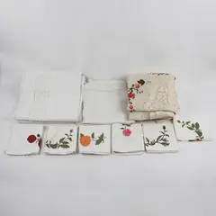 Lot of 10 Table Linens Fabric Cutters DIY Upcycling Projects FLAWED