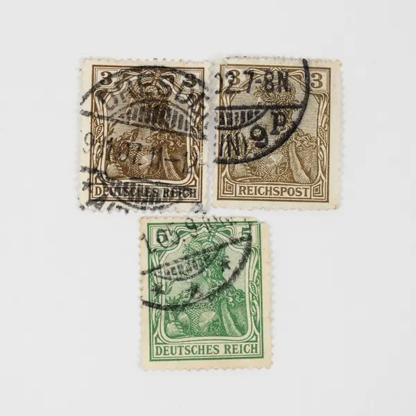 Lot Of 10 Germany Deutsches Reich Germania 3 Pfennig 5 Pfennig Used Stamps