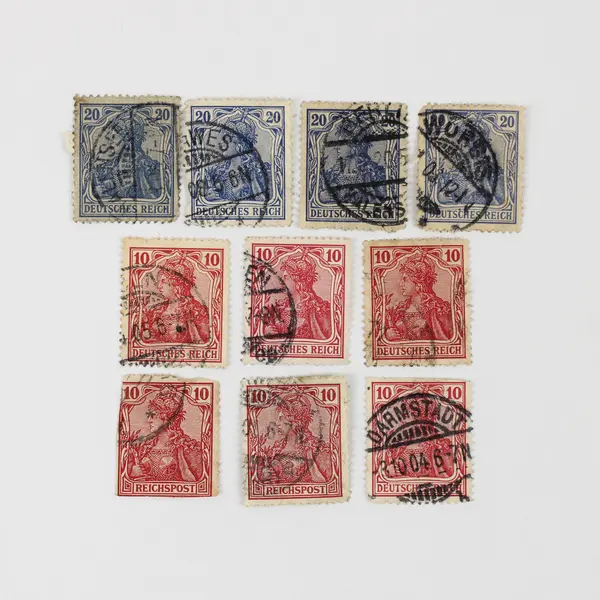 Lot Of 10 Germany Deutsches Reich Germania 10 Pfennig 20 Pfennig Used Stamps