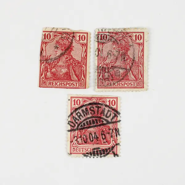 Lot Of 10 Germany Deutsches Reich Germania 10 Pfennig 20 Pfennig Used Stamps