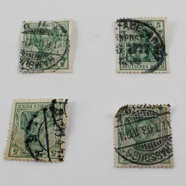 Lot Of 10 Germany Deutsches Reich Germania 5 Pfennig Stamps Used