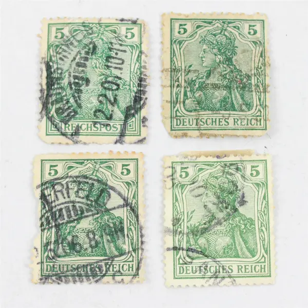 Lot Of 10 Germany Germania 5 Pfennig 10 Pfennig Stamps Used