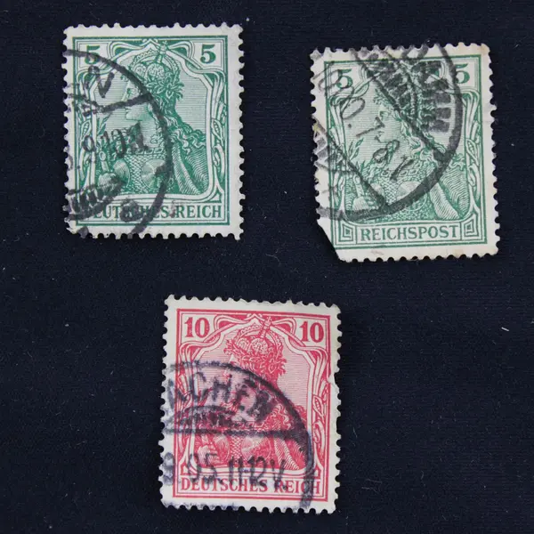 Lot Of 10 Germany Germania 5pf 10pf Stamps Used