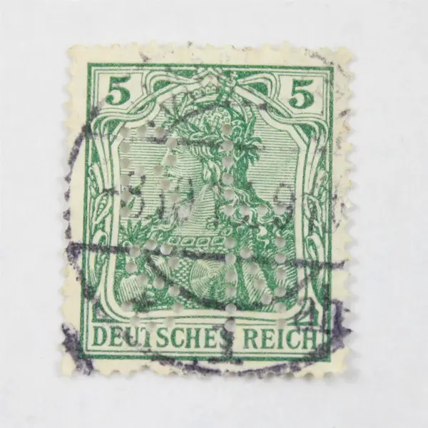 Lot Of 6 Germany Deutsches Reich 3pf 5pf 10pf Perfin Stamps Used