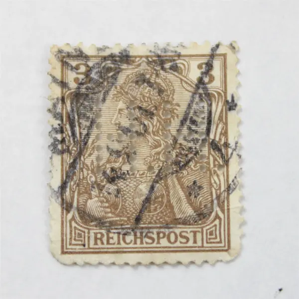 Lot Of 6 Germany Deutsches Reich 3pf 5pf 10pf Perfin Stamps Used