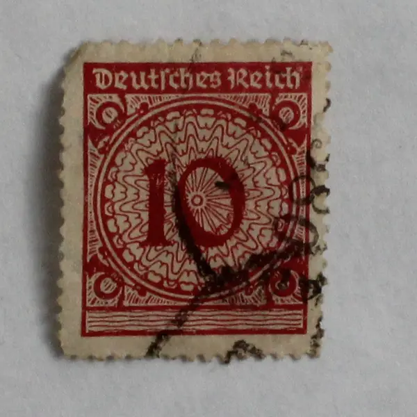 Lot Of 9 Germany Deutsches Reich 10 Pfennig Hyperinflation Stamps Used 1920s