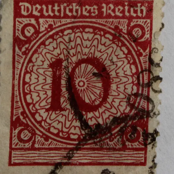 Lot Of 9 Germany Deutsches Reich 10 Pfennig Hyperinflation Stamps Used 1920s