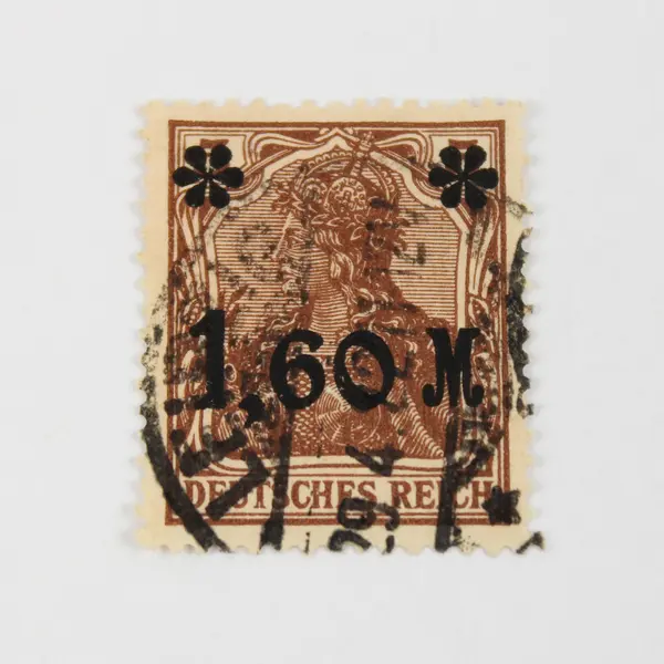 Lot Of 4 Germany Germania 1.60 Mark 3 Mark Hyperinflation Overprint Stamps Used