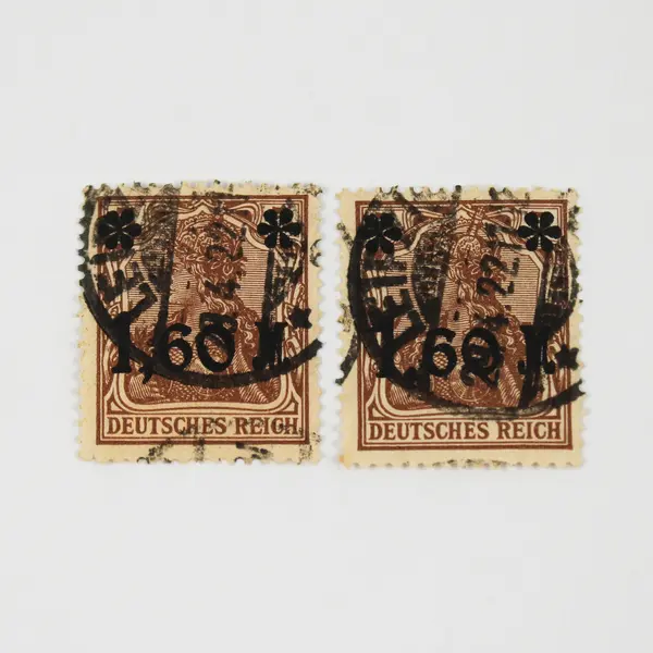 Lot Of 4 Germany Germania 1.60 Mark 3 Mark Hyperinflation Overprint Stamps Used