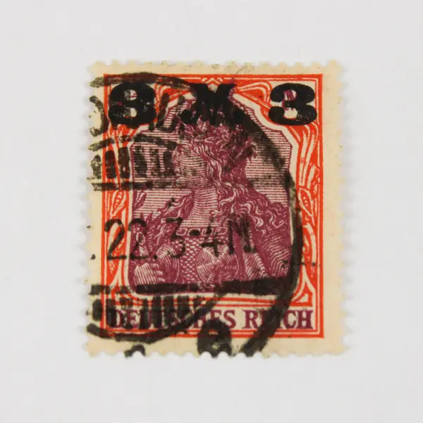 Lot Of 4 Germany Germania 1.60 Mark 3 Mark Hyperinflation Overprint Stamps Used