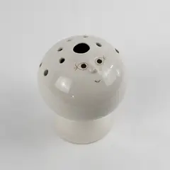 Ann Testa Studio Art Pottery Flower Frog Head Face Vase Planter Signed