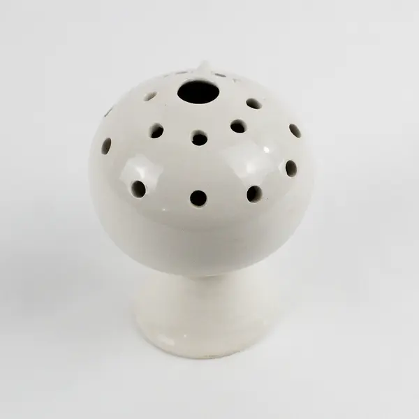 Ann Testa Studio Art Pottery Flower Frog Head Face Vase Planter Signed