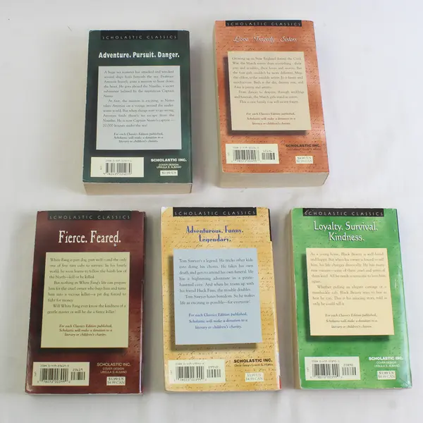 Lot of 5 Scholastic Classics Books Children's Classics Collection PB