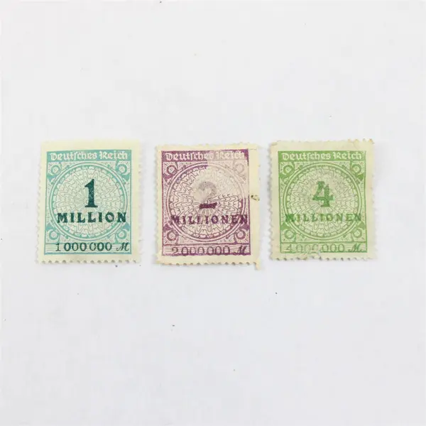 Lot Of 9 Germany 1/2/4/5/10/20/50/100/200 Million Mark Stamps Used 1920s