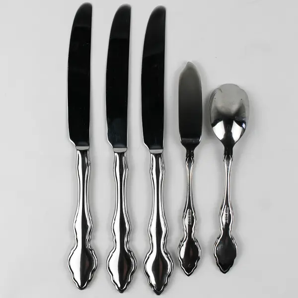 Lot Of 5 Oneida Silver OHS5429  (Stainless) Flatware 4 Knives 1 Sugar Spoons