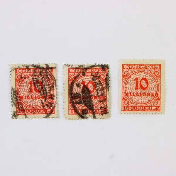 Lot Of 9 Germany 5 Million 10 Million Mark Stamps Used 1920s Hyperinflation 