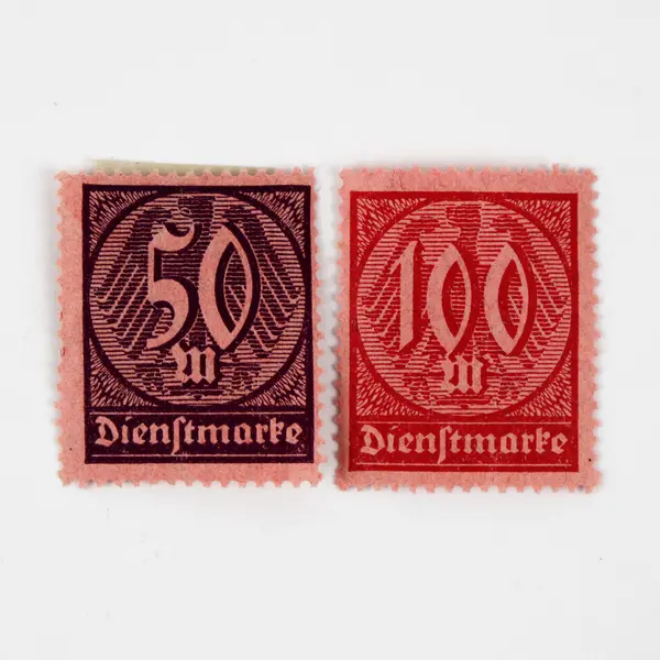 Lot Of 5 Germany Deutsches Reich Dienstmarke Stamps 1920s Hyperinflation 