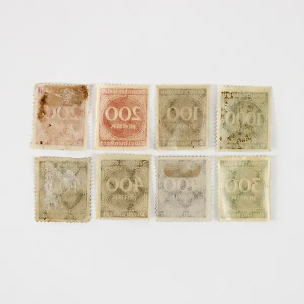 Lot Of 8 Germany 100/200/300/400/1000 Mark Stamps 1920s Hyperinflation 