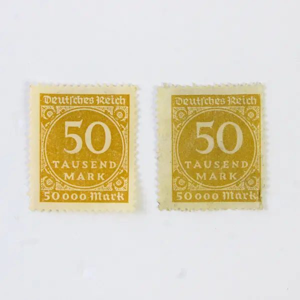 Lot Of 6 Germany Deutsches Reich 100 Mark 50 Tausend Mark Stamps 1920s 