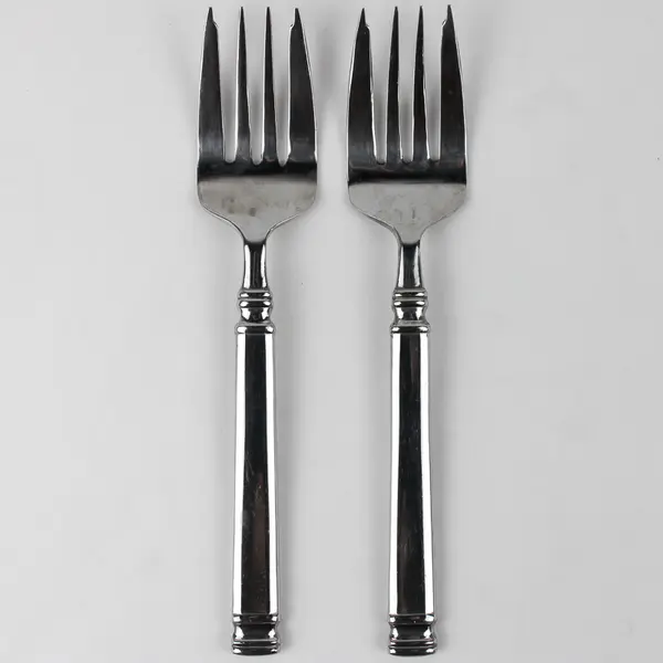 Lot Of 2 Wallace Silver WAS205 (Stainless) Flatware Serving Forks 8.75" Long