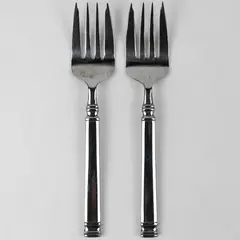 Lot Of 2 Wallace Silver WAS205 (Stainless) Flatware Serving Forks 8.75" Long