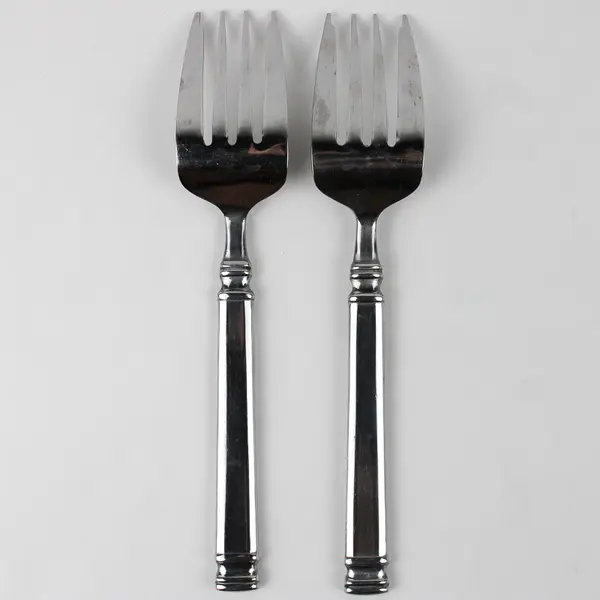 Lot Of 2 Wallace Silver WAS205 (Stainless) Flatware Serving Forks 8.75" Long